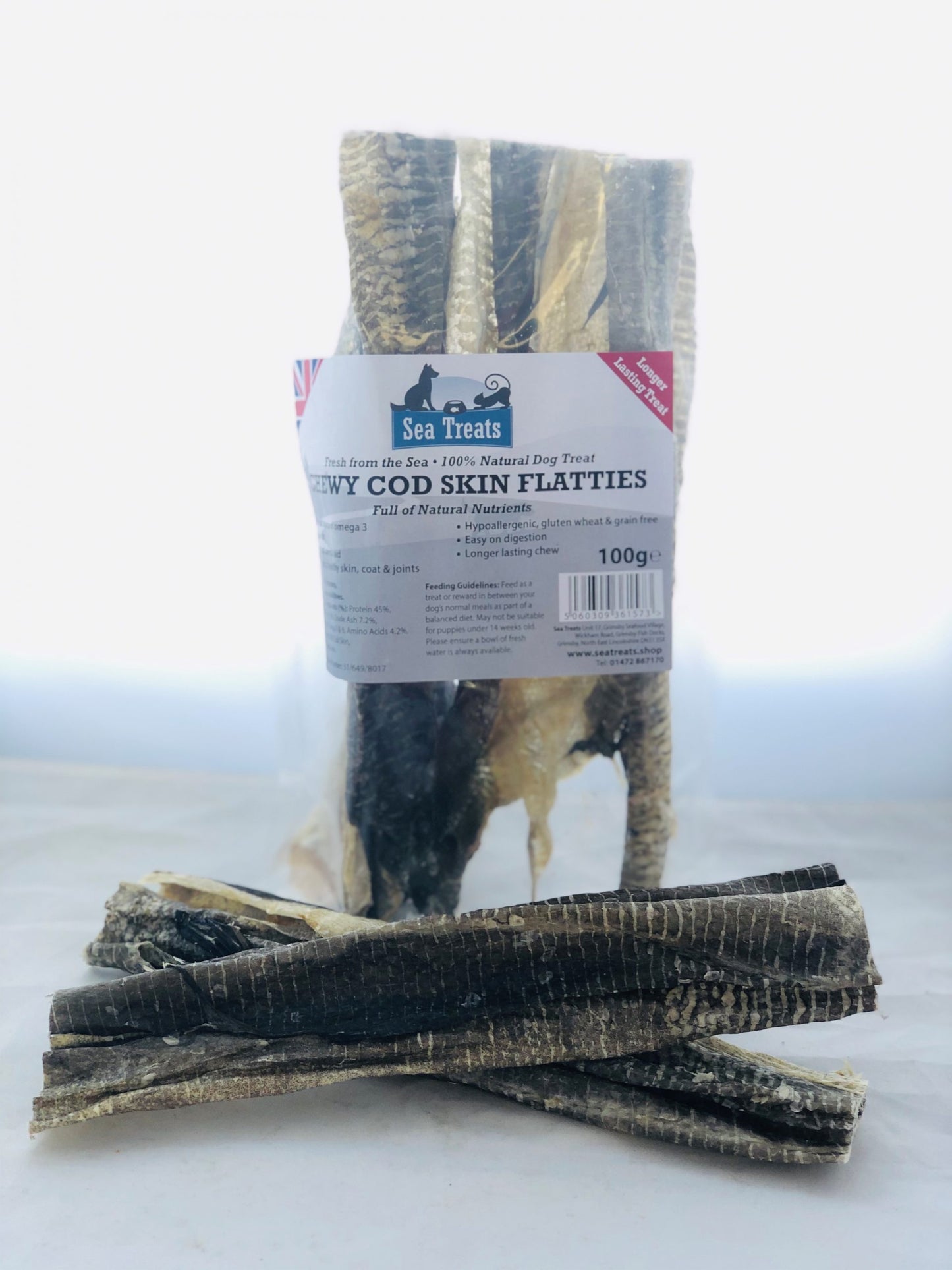 Chewy Cod Skin Flatties (100g)